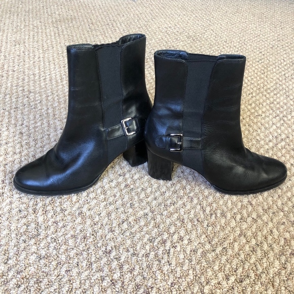 Cole Haan Black Leather Ankle Booties - Picture 5 of 7